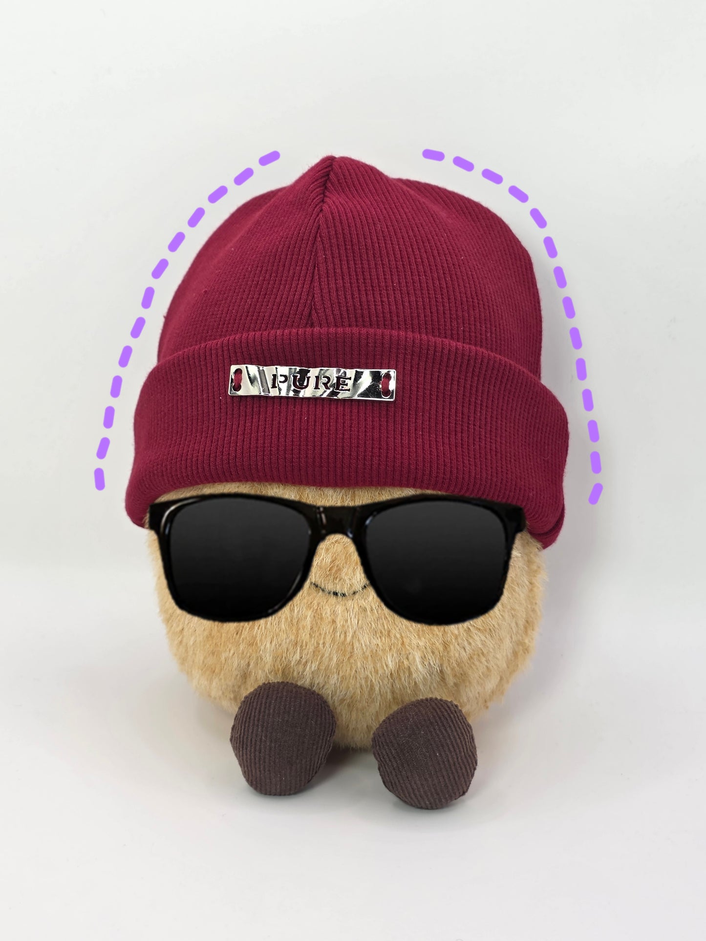 Mini Doll Beanie – Cute Everyday Hat for Plush Dolls (Fits Head Circumference 36–57cm)
