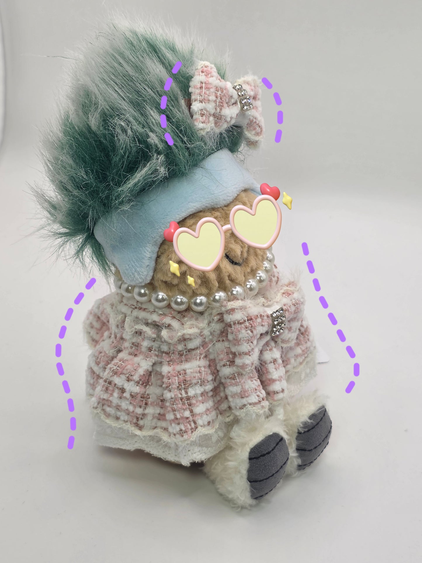 Mini Tweed Doll Outfit – Chanel-Style (suitable for 15–17 cm dolls)