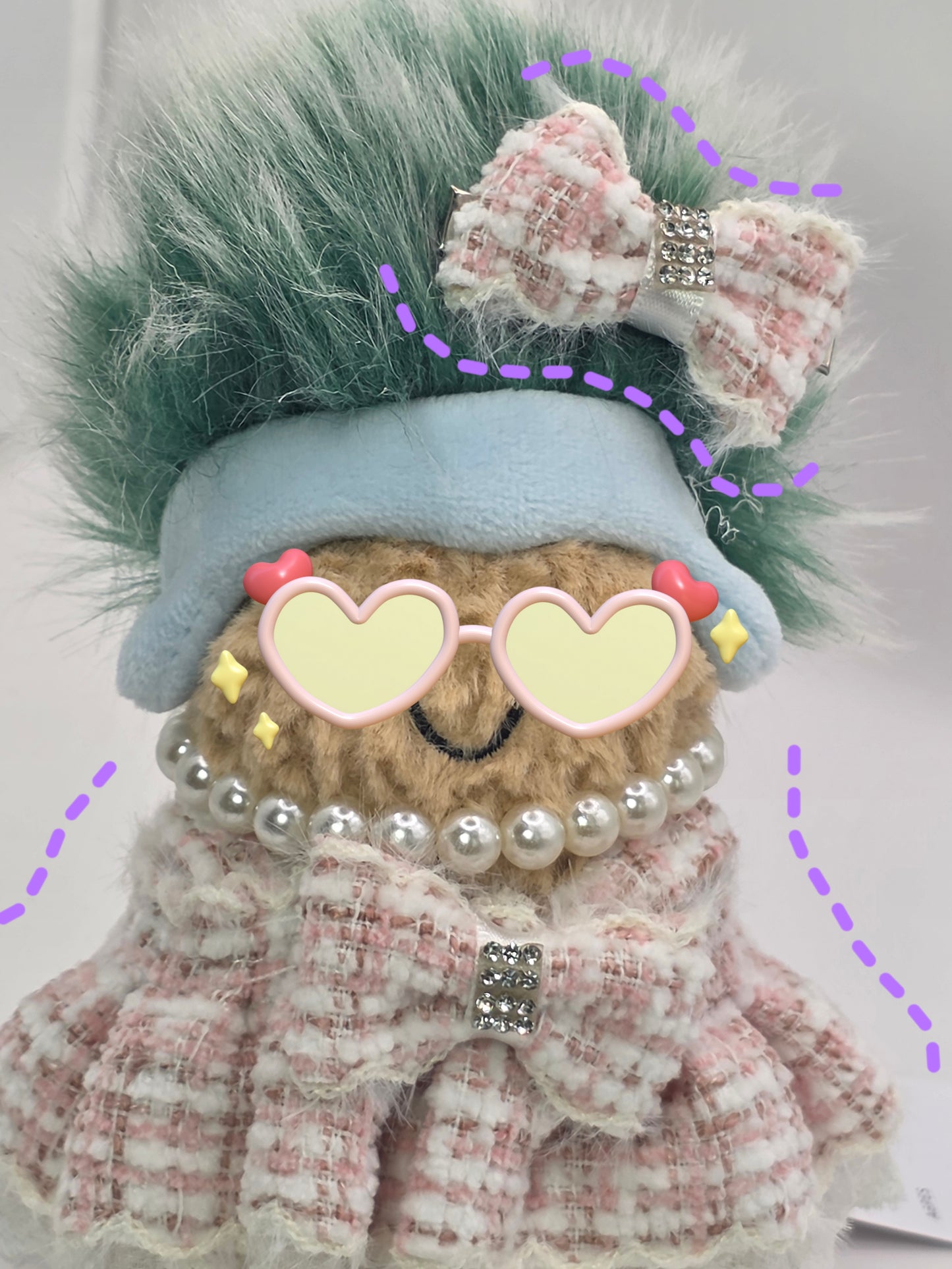 Mini Tweed Doll Outfit – Chanel-Style (suitable for 15–17 cm dolls)