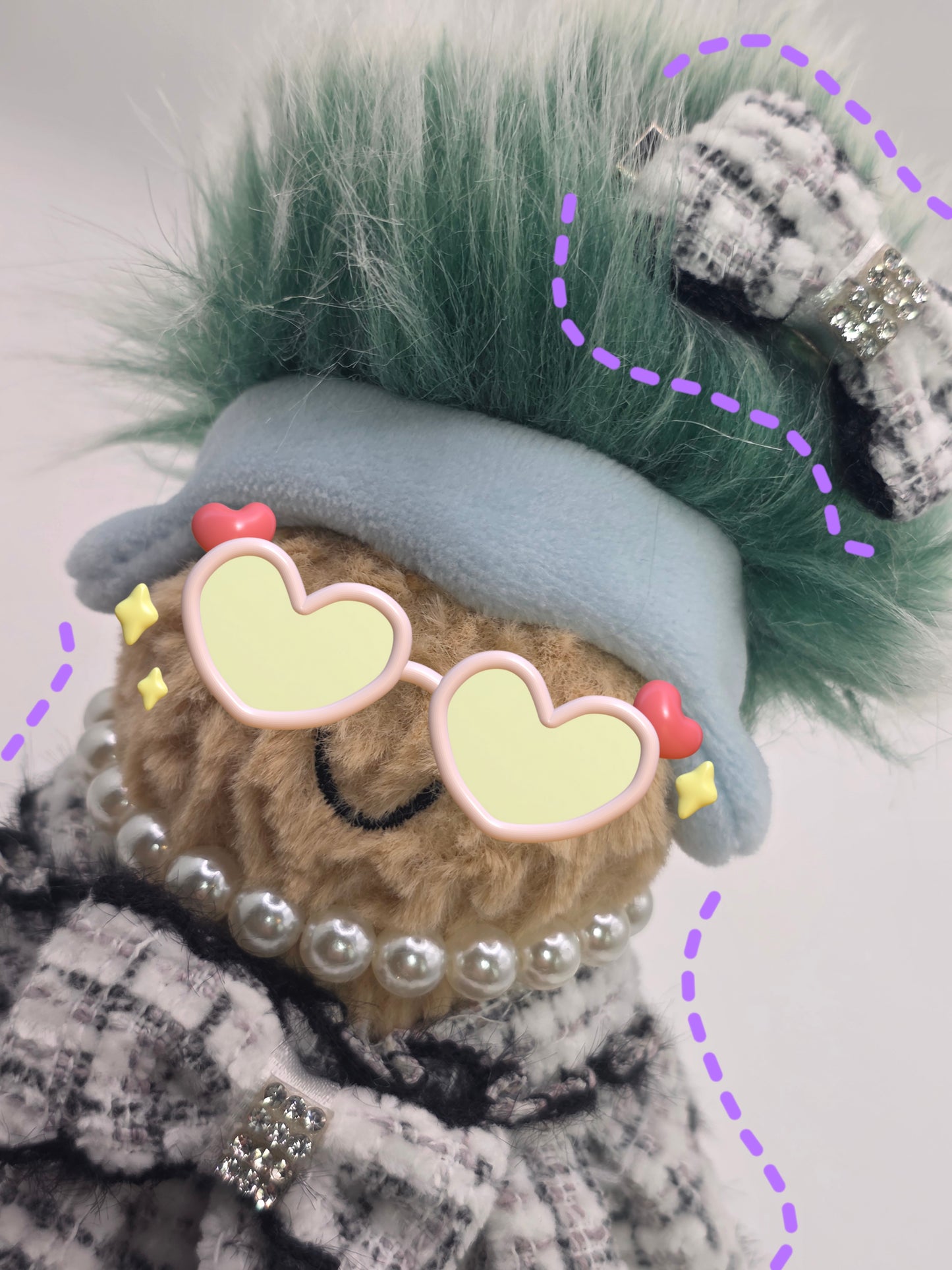 Mini Tweed Doll Outfit – Chanel-Style (suitable for 15–17 cm dolls)