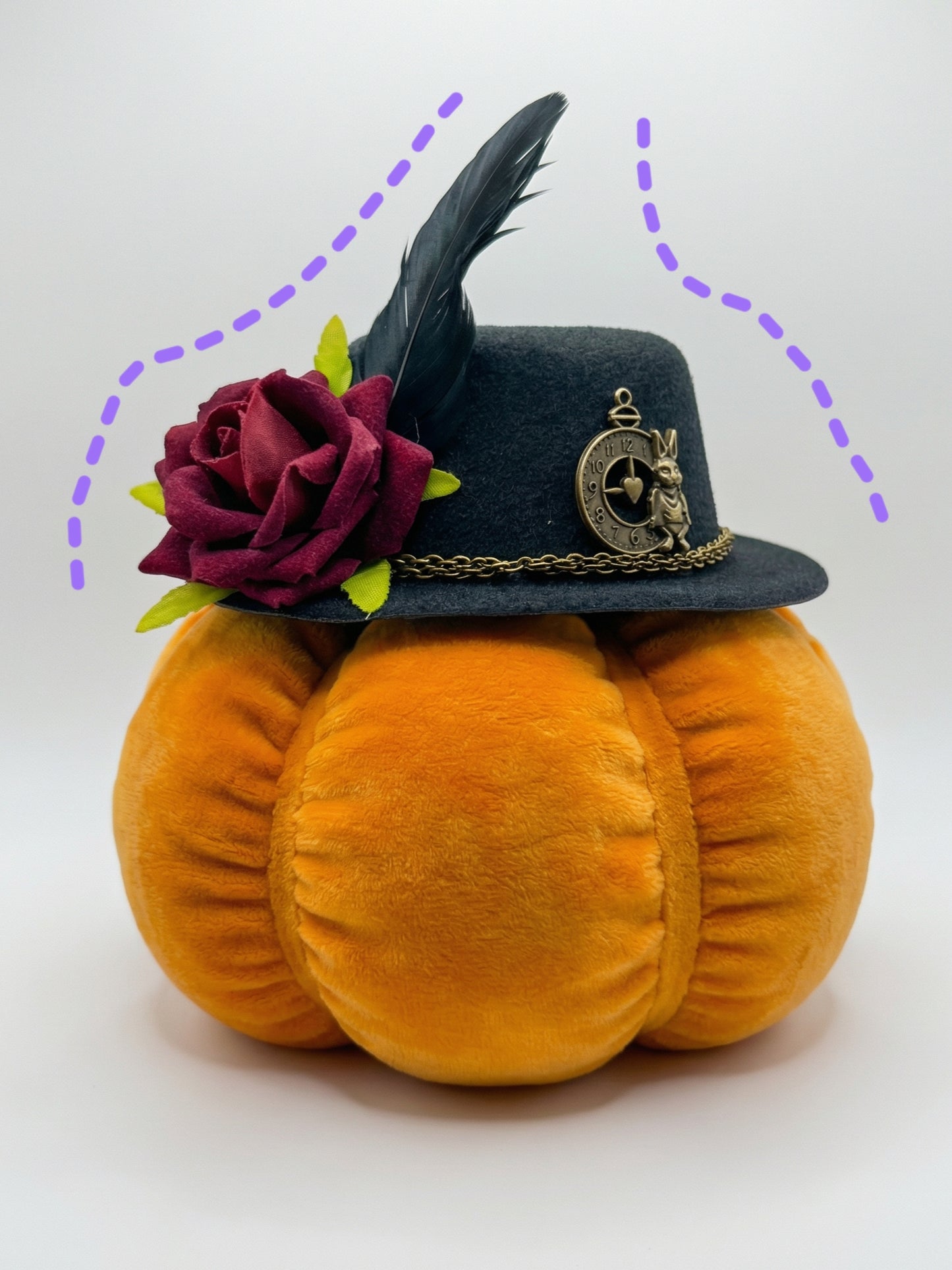 Mini Doll Top Hat – Magical Rose & Rabbit Charm (Fits head circumference of approx. 20–36 cm)