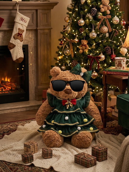 Christmas Dress Outfit Set for Jellycat Bartholomew Bear – Festive Holiday Style – gallery 02