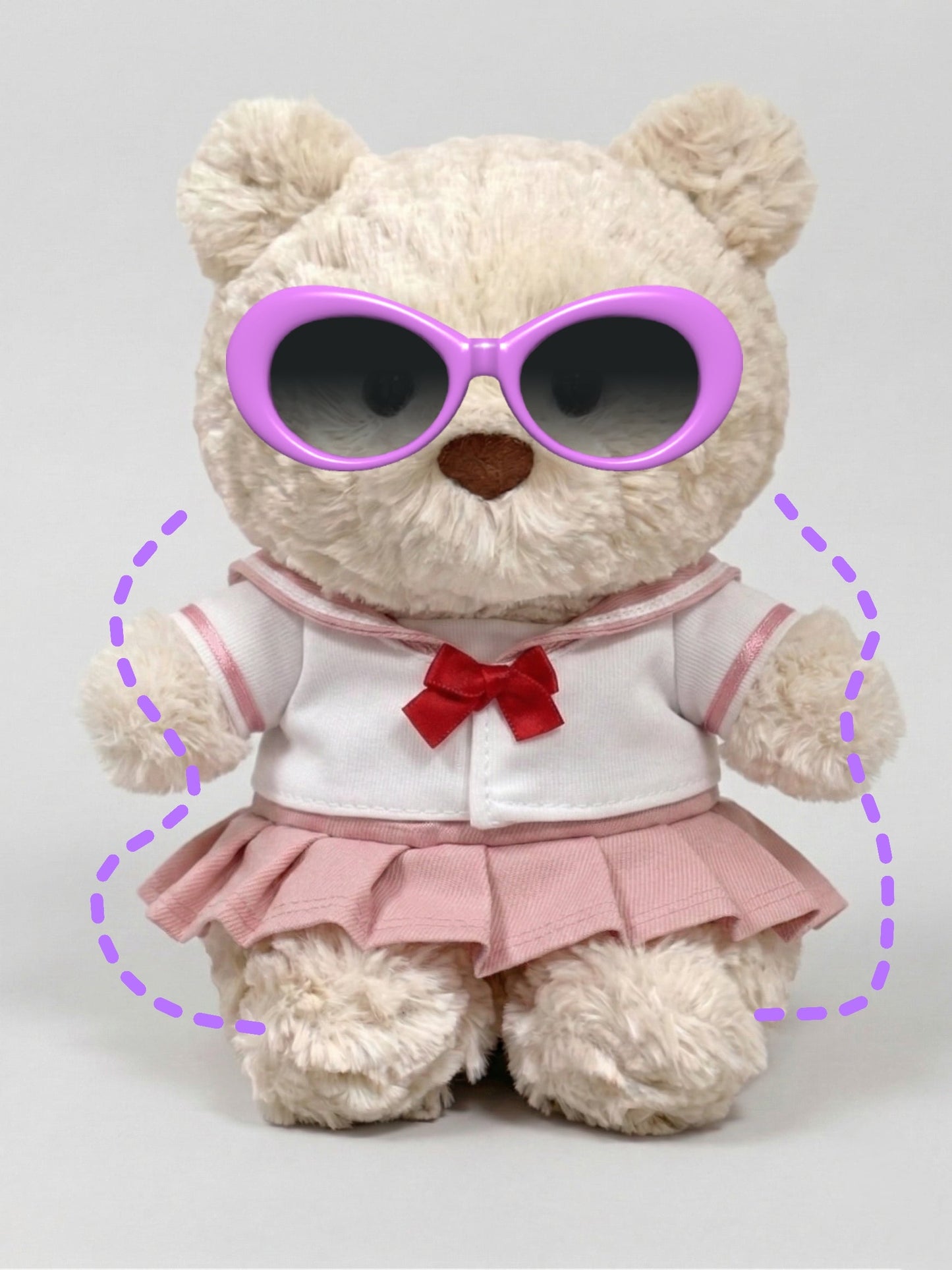 Pink Sailor Outfit Set for Bartholomew Bear Junior – Sweet Sakura School Style – hero photo