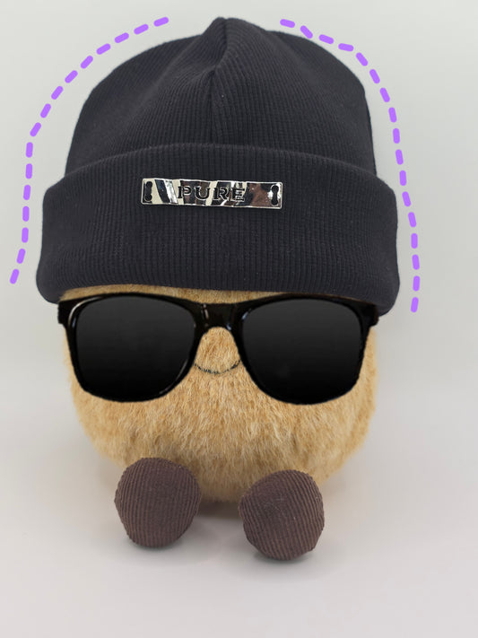Mini Doll Beanie – Cute Everyday Hat for Plush Dolls (Fits Head Circumference 36–57cm)