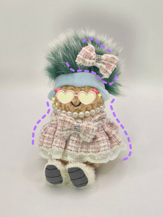 Mini Tweed Doll Outfit – Chanel-Style (suitable for 15–17 cm dolls)