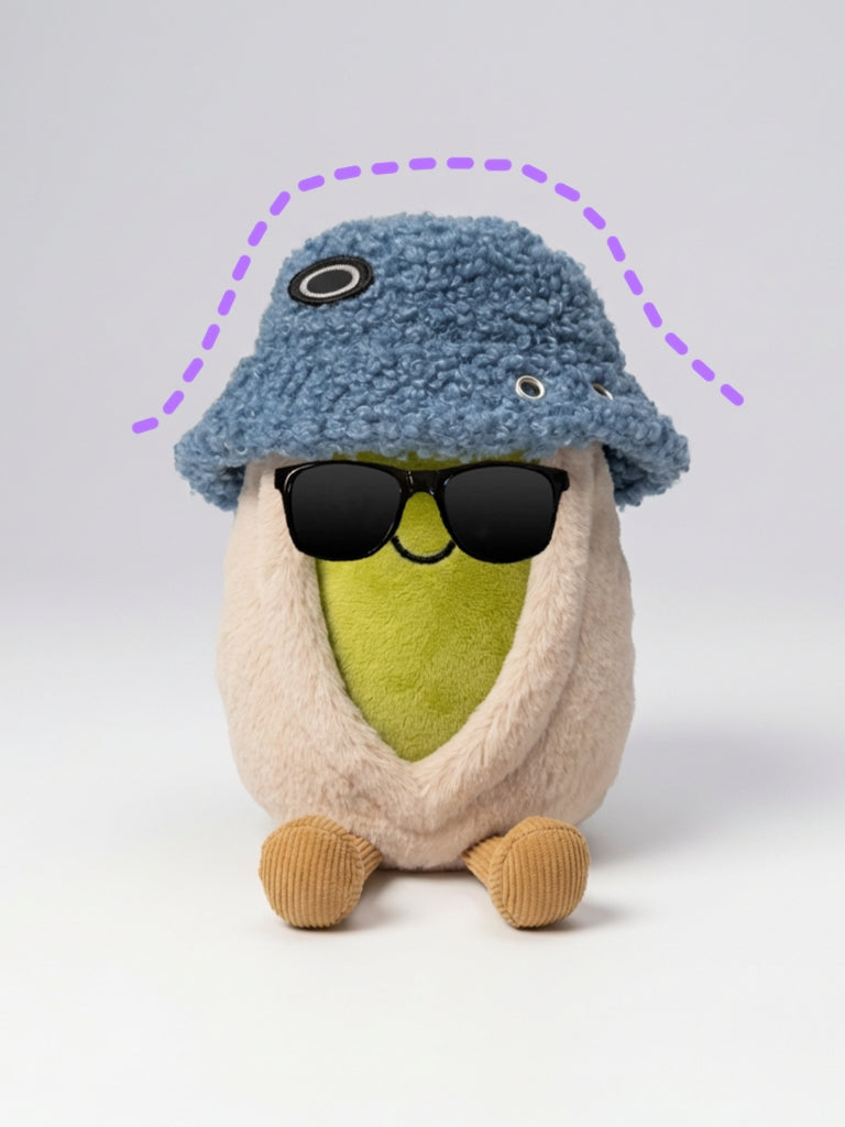 Mini Doll Bucket Hat – Cozy Teddy Velvet Hat (Fits head circumference of approx. 18–36 cm)