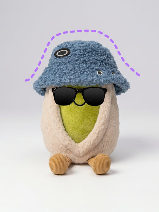 Mini Doll Bucket Hat – Cozy Teddy Velvet Hat (Fits head circumference of approx. 18–36 cm)