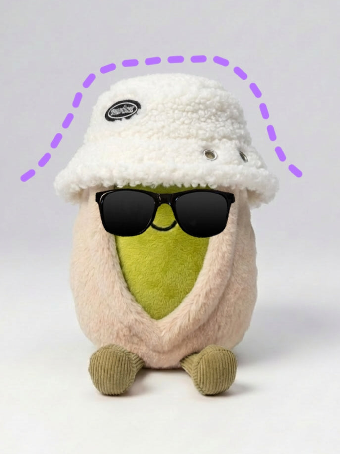 Mini Doll Bucket Hat – Cozy Teddy Velvet Hat (Fits head circumference of approx. 18–36 cm)