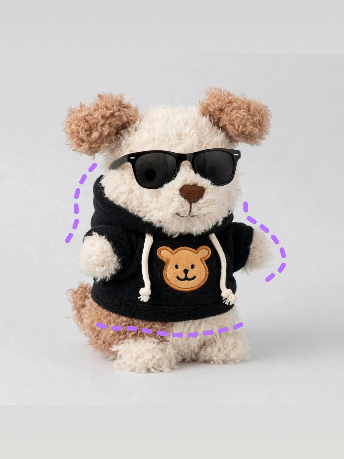 Little Pup hoodie hero - black