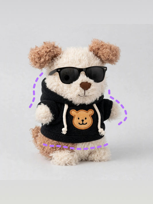 Little Pup hoodie hero - black