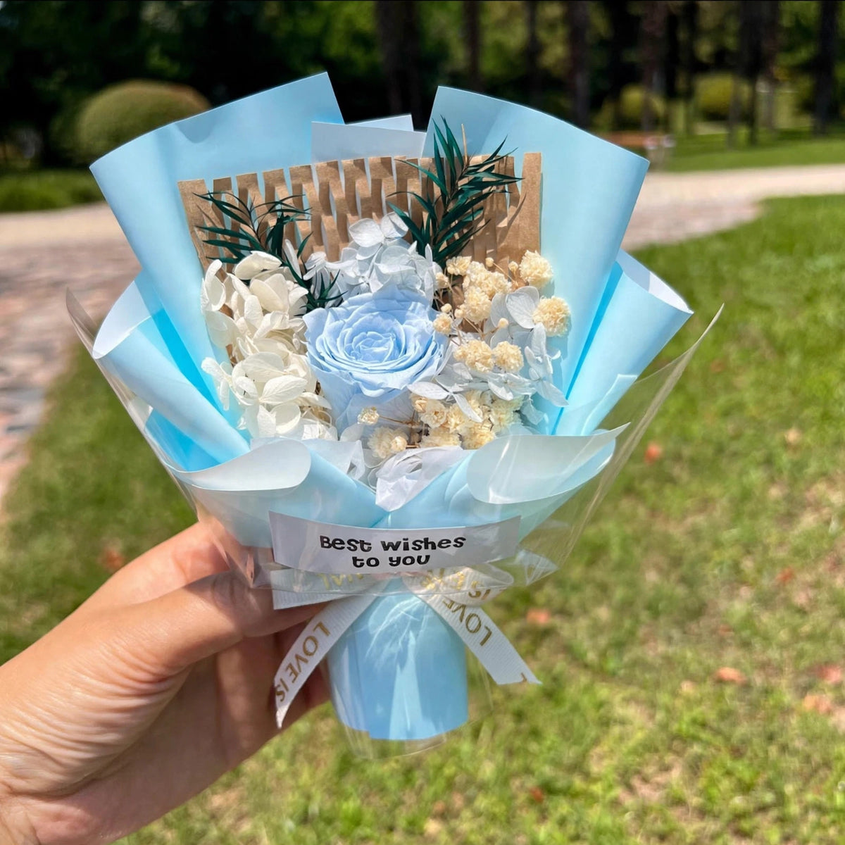 Real Preserved Rose Mini Bouquet – Dried Flower Small Bouquet