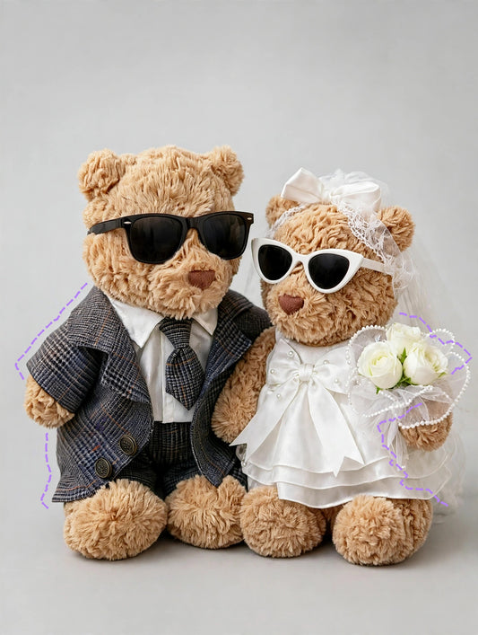 Mini Wedding Doll Outfit Set – 3 Styles (Groom & Bride)