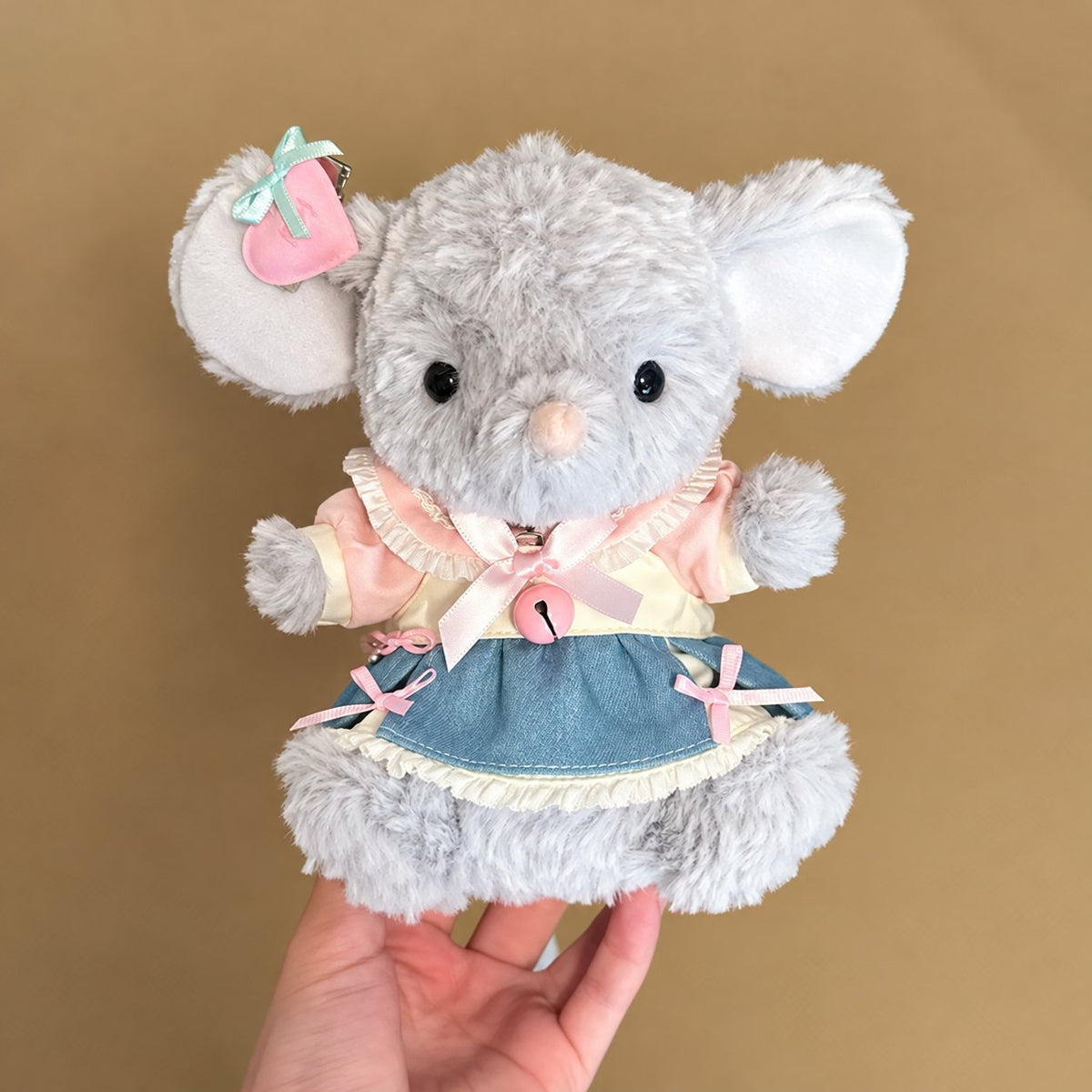 Doll Outfit Set for 15cm Grey Mouse Plush – 8 Styles (Pajama, Birthday, Chef & More)